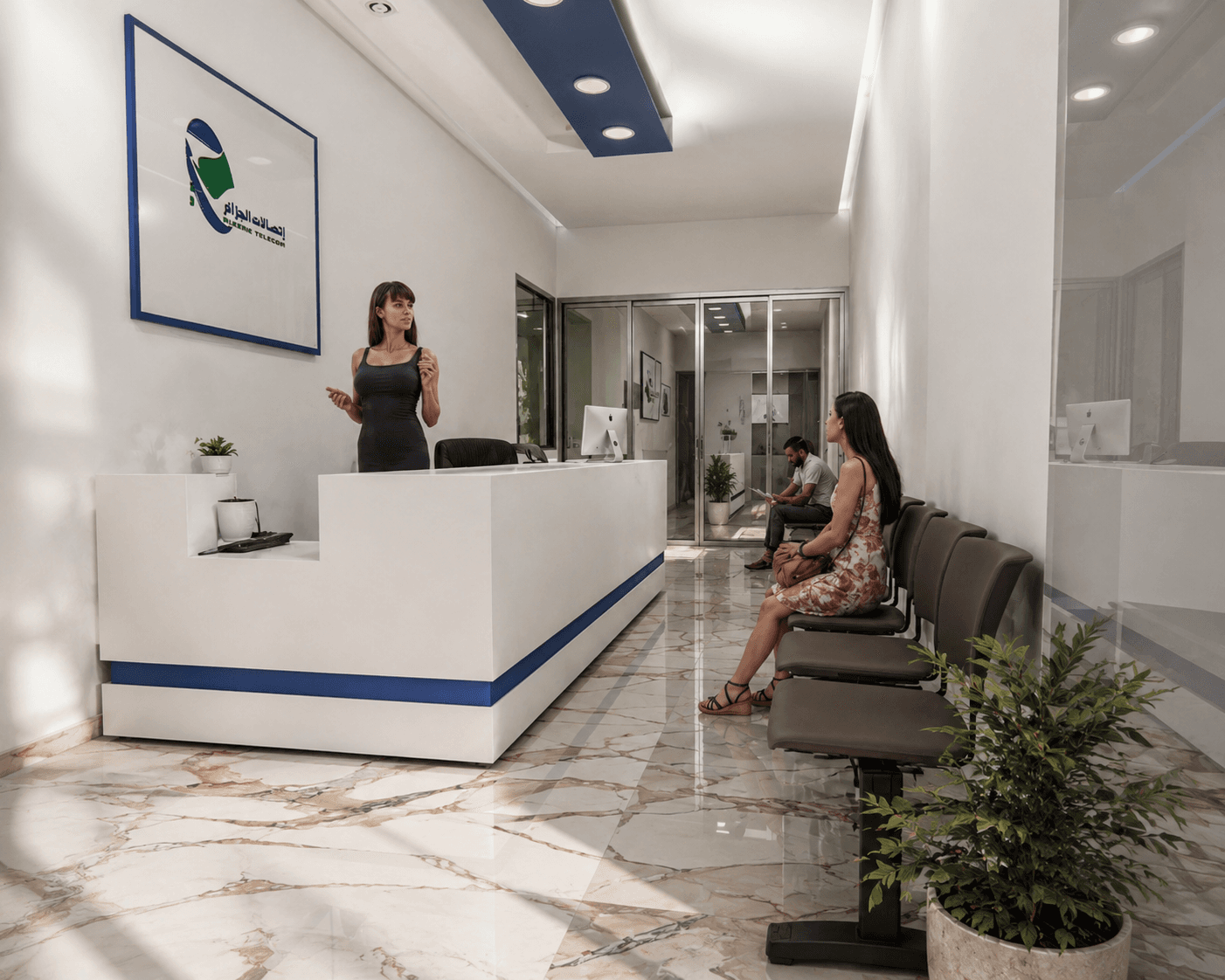 visualisation intérieur espace commercial algerie telecom